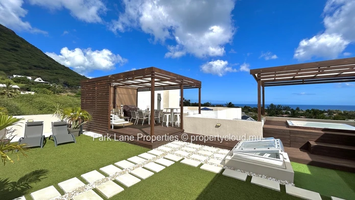 Appartement moderne de 3 chambres avec toit-terrasse et vue imprenable sur la mer à Tamarin, Ile Maurice